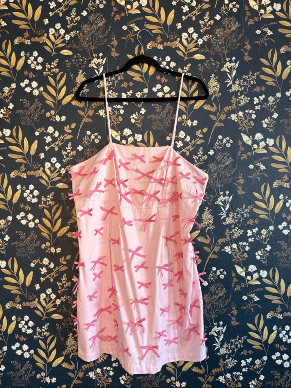 Maeve Anthropologie Soft Pink Slip Dress with Bow Details Size 16W